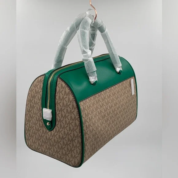 🌹New List🌹NWT Michael Kors MK Signature Jet Set Travel Medium Duffle Bag Satchel - Picture 4 of 15